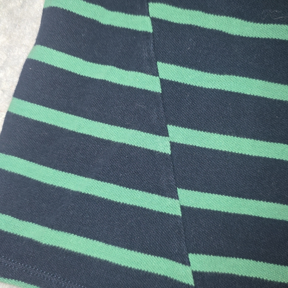 Pilcro ANTHROPOLOGIE Navy and Teal Striped Short Sleeve Tee M - Picture 7 of 8